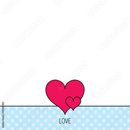 Love hearts icon. Lovers sign.