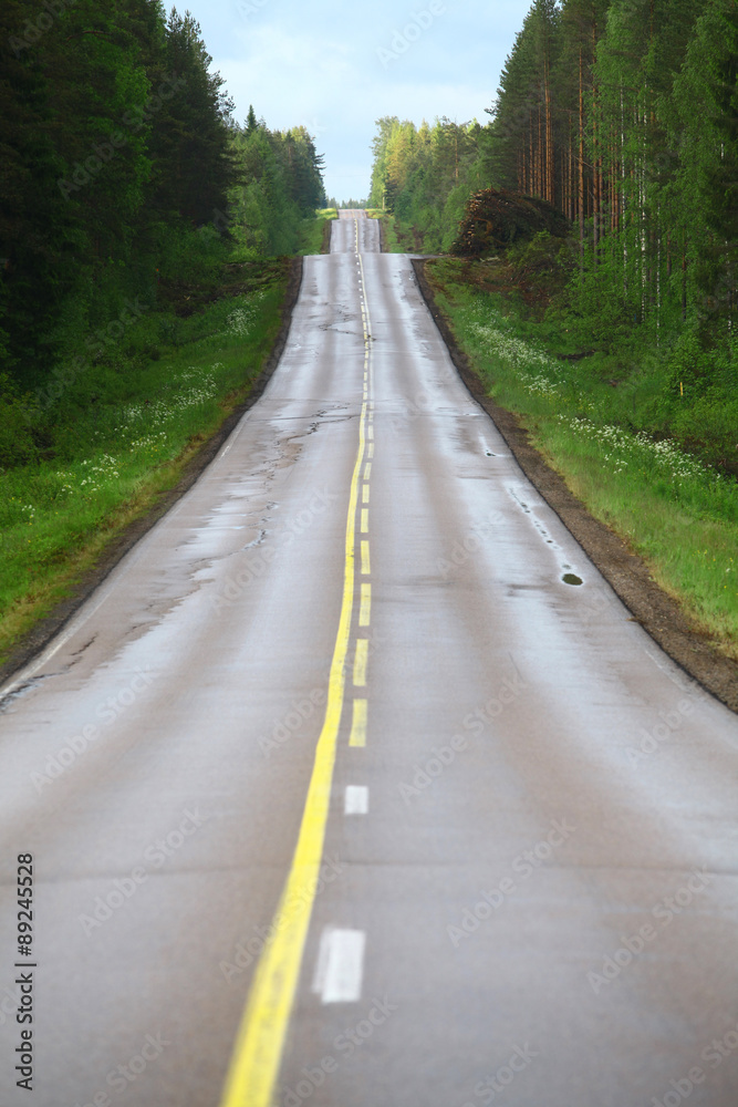 Lonely empty road Lonely empty road