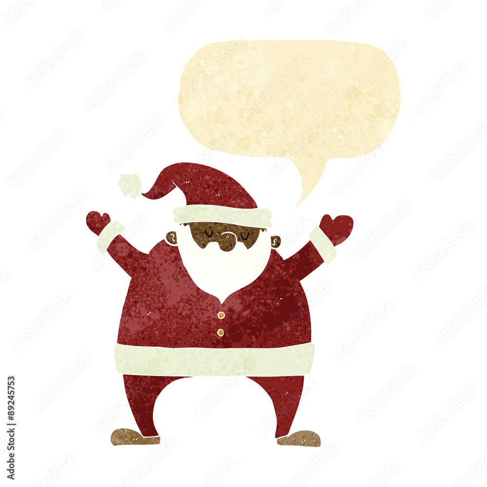 cartoon santa claus with speech bubble cartoon santa claus with speech bubble