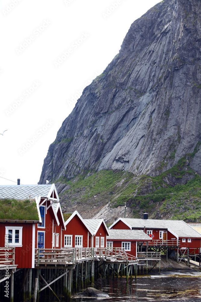 Traditional houses in Lofoten, Norway Traditional houses in Lofoten, Norway
