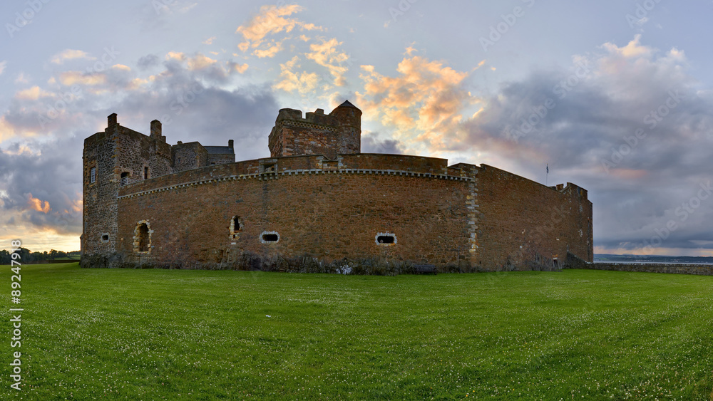 Blackness Castle is a boat shaped fortress, Scotland, UK