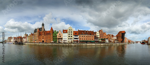 The riverside with the characteristic promenade of Gdansk, Poland  #89248359