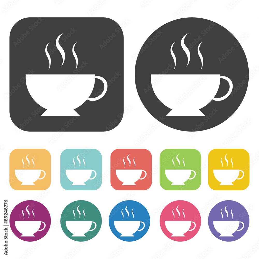 Coffee icons set. Vector Illustration eps10 Coffee icons set. Vector Illustration eps10