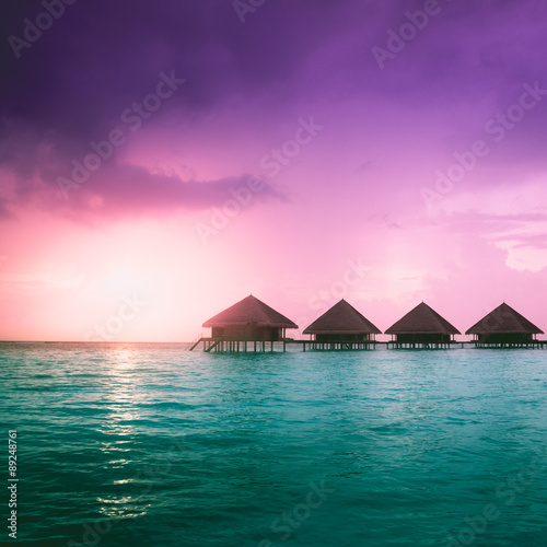 Sunset on Maldives island © fotomaximum