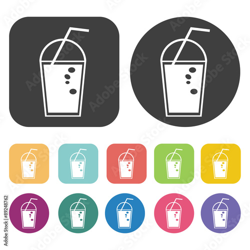 Drink water icons set. Vector Illustration eps10