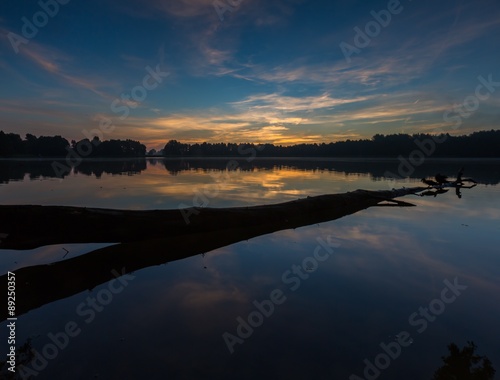 Beautifulsunrise over lake photo