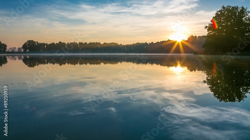 Принти на полотні Beautifulsunrise over lake
