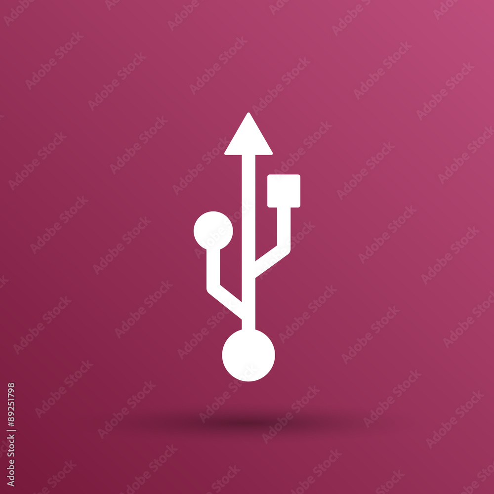 usb icon file compartment hardware vector symbol