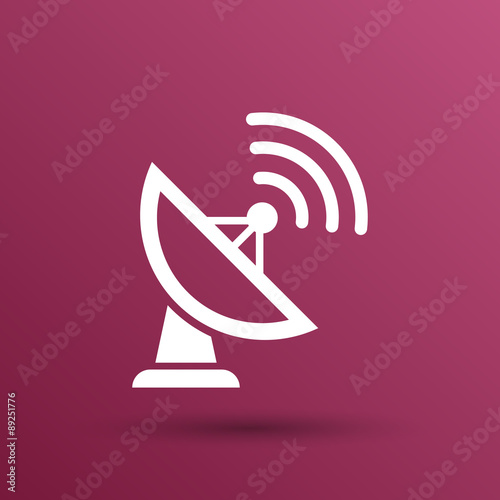 Radar Vector icon satellite dish tv technology