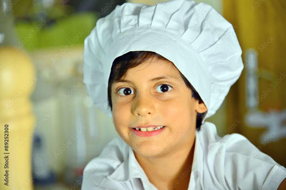 Little chef cook in the home kitchen Little chef cook in the home kitchen