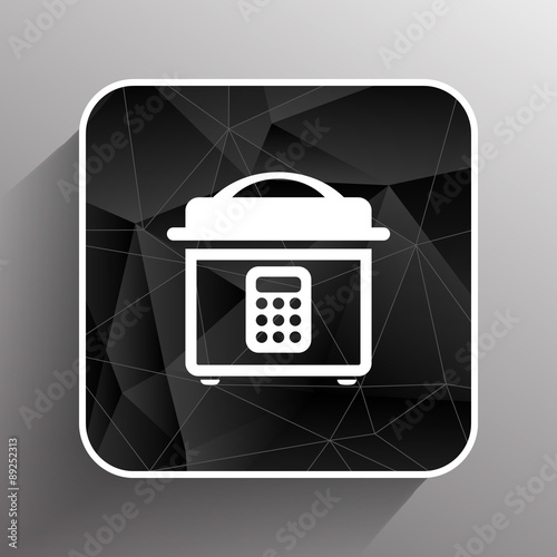 Multicooker monochrome icon  button chef cook cooker cooking