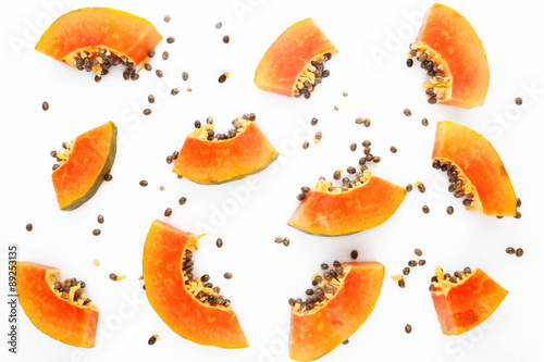 Fototapeta Naklejka Na Ścianę i Meble -  Papaya fruit background
