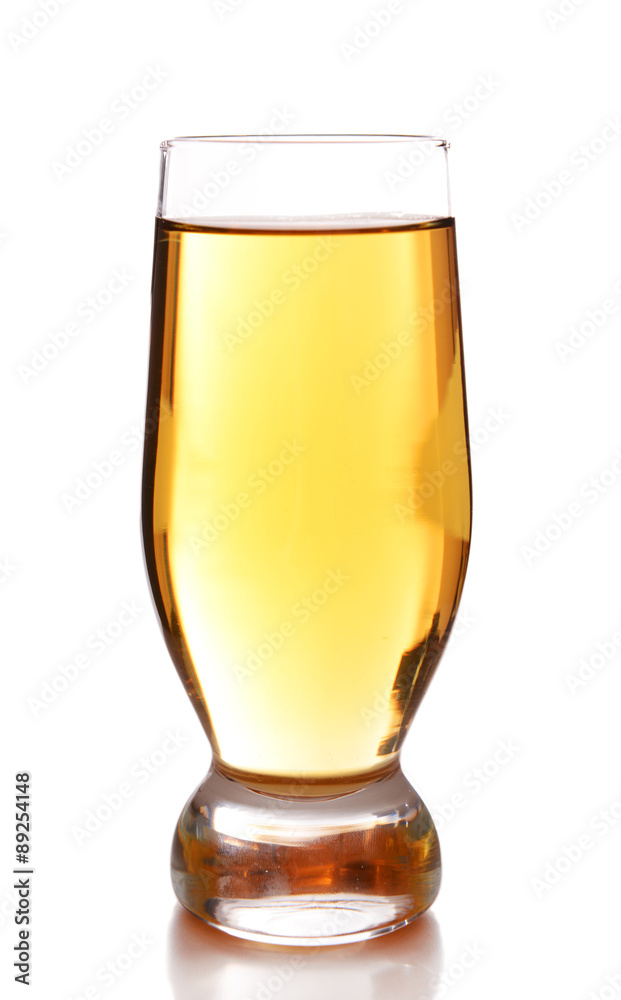 Glass of apple juice isolated on white Glass of apple juice isolated on white