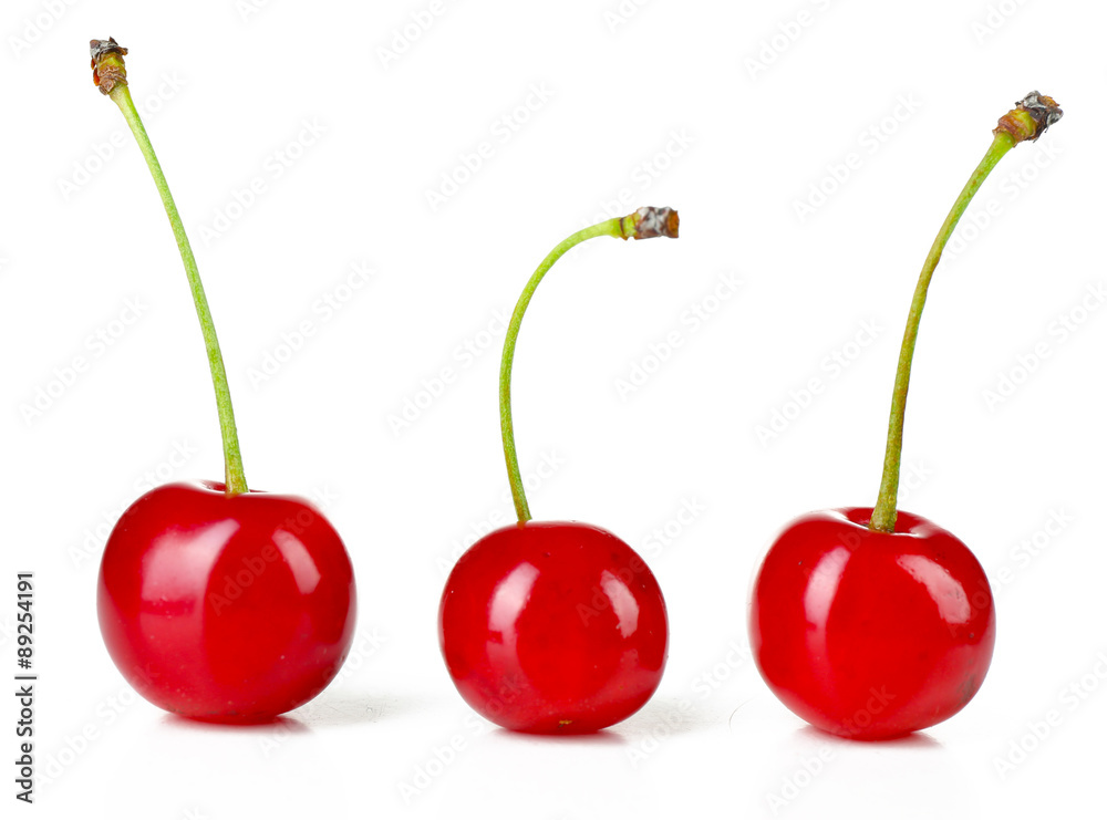 Fresh cherries isolated on white Fresh cherries isolated on white