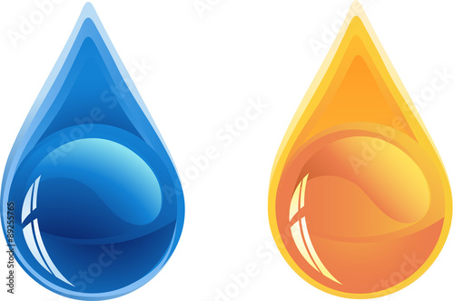 Drops blue & yellow