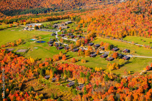 Wallpaper Mural Aerial view of fall foliage in Stowe, Vermont Torontodigital.ca