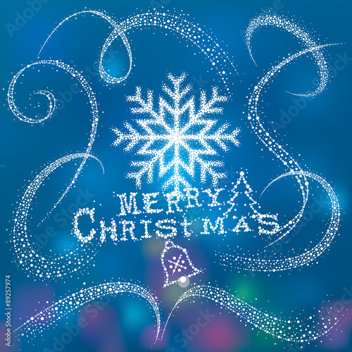 Christmas snowflake with Magic snow dust tail.