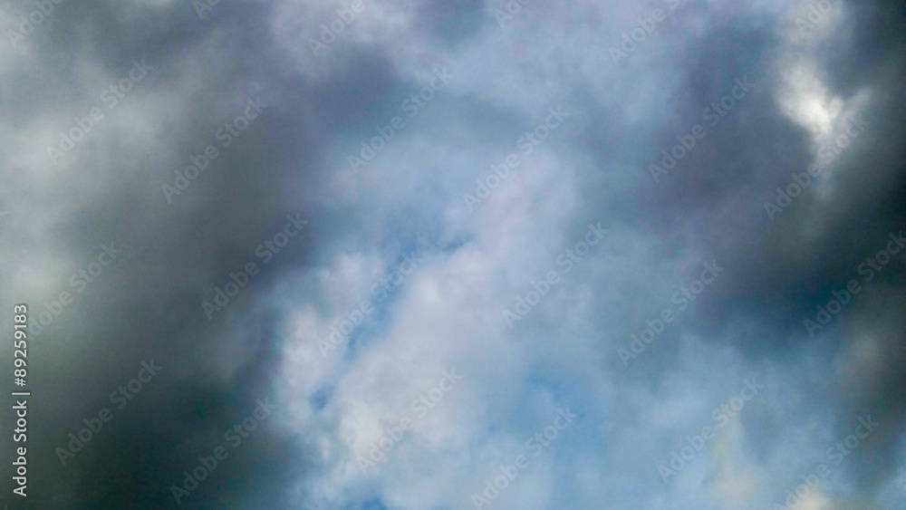 Dark cloud and blue sky Dark cloud and blue sky