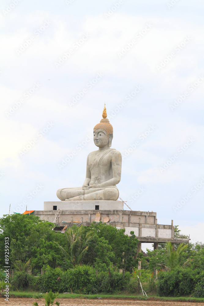 creating outdoor Buddha statue