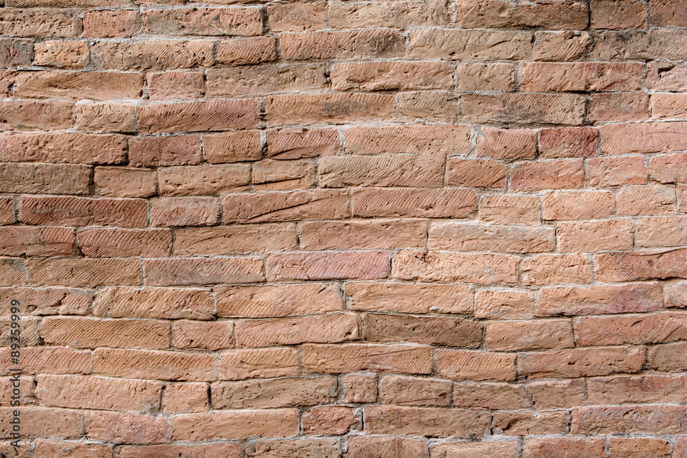 Abstract close-up red brick wall background Abstract close-up red brick wall background