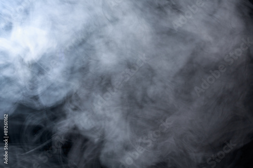 Abstract smoke hookah on a black background.