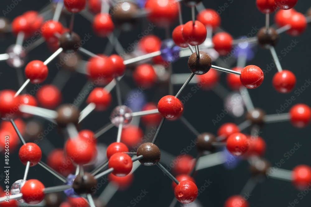 Molecular, DNA and atom model in science research lab Molecular, DNA and atom model in science research lab