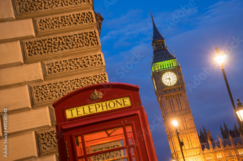 Big Ben and Westminster abbey in London, England photo