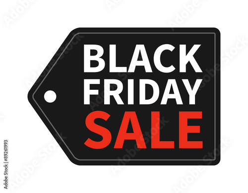 Black Friday Sale hang tag promotion vector