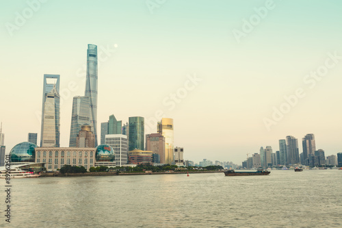 Beautiful Shanghai skyline at dusk   China