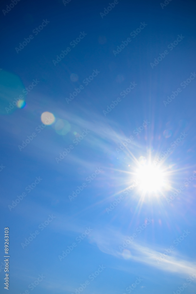sky with lens flare