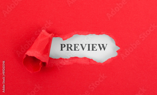 Canvas Print Text appearing behind torn red envelop