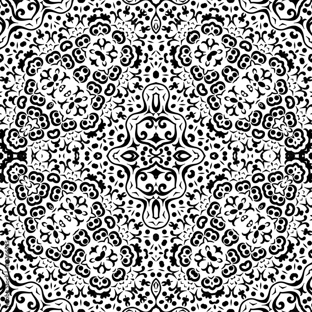 Fototapeta premium Abstract seamless outline pattern