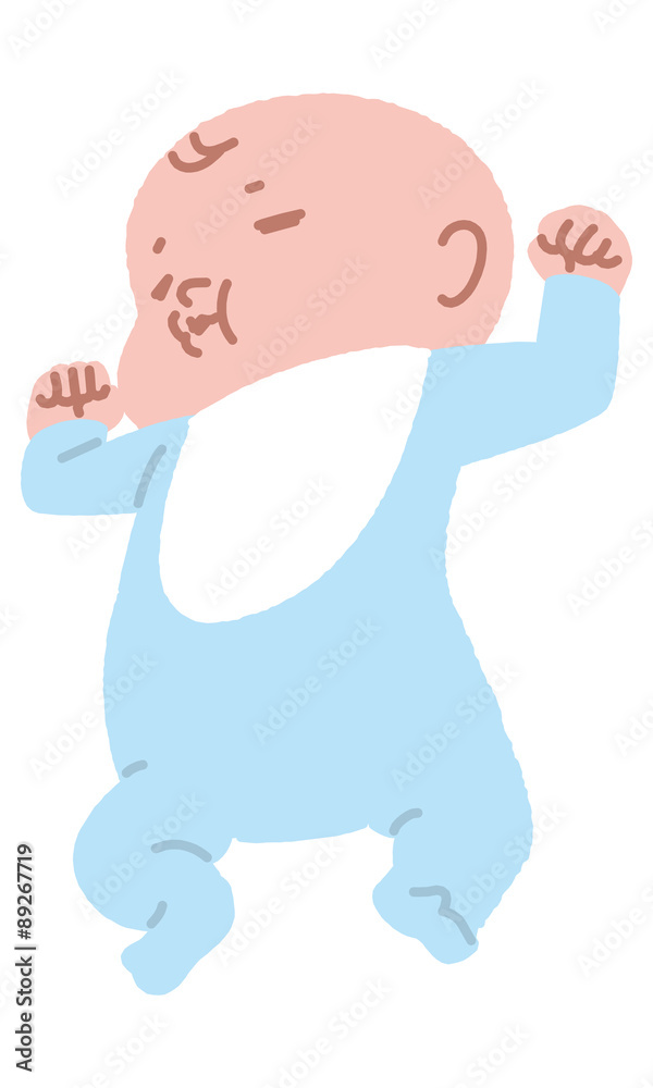 赤ちゃん 仰向け 昼寝 Stock ベクター Adobe Stock