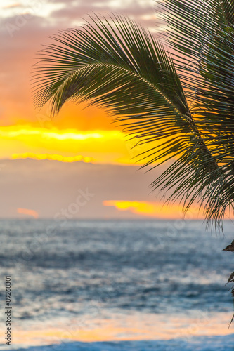 coucher de soleil sur la mer, île de la Réunion 