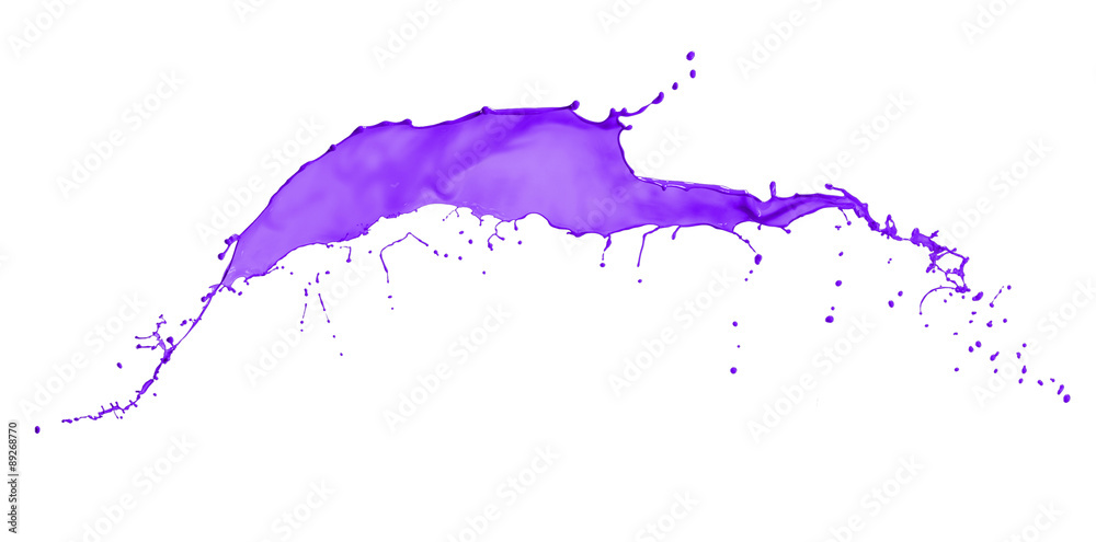 Purple splash isolated on white background Purple splash isolated on white background