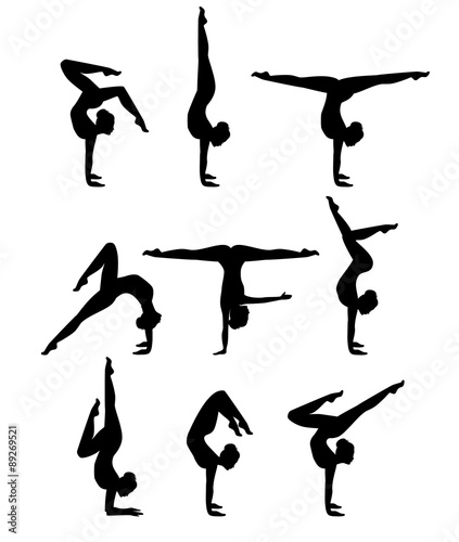Woman doing yoga asanas