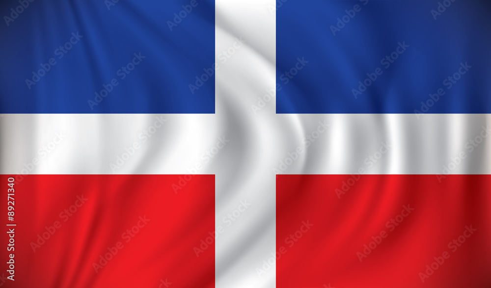Fototapeta premium Flag of Dominican Republic
