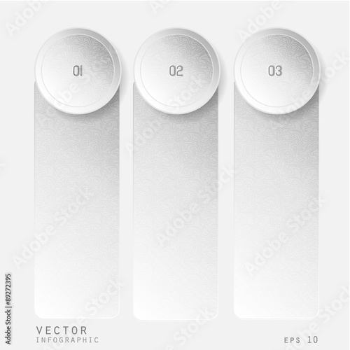 Infographic template with three options in shades of gray