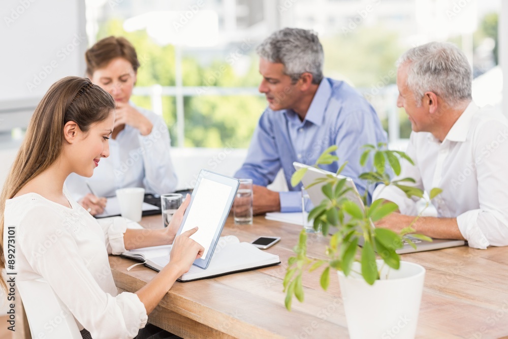 Business people having a meeting