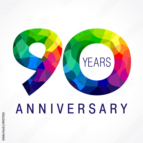 90 anniversary color logo