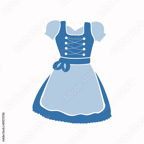 Vector Illustration of a Dirndl Dress
