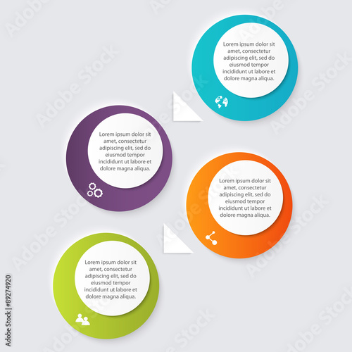 Vector colorful info graphics for your business presentations.