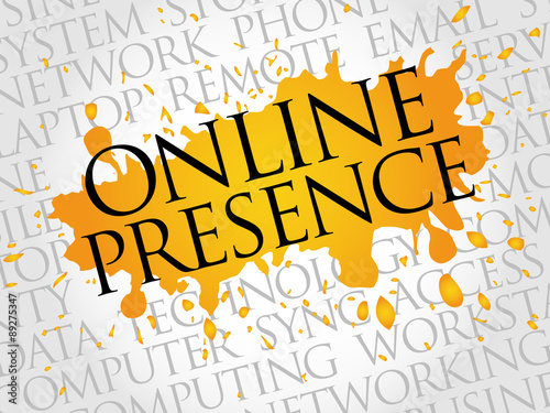 Online Presence word cloud concept