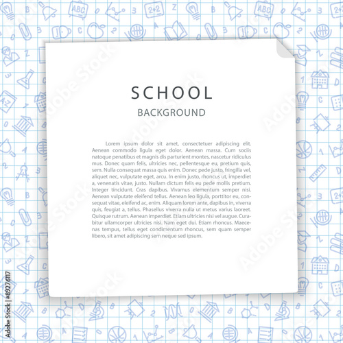 School Background with Squared Sheet