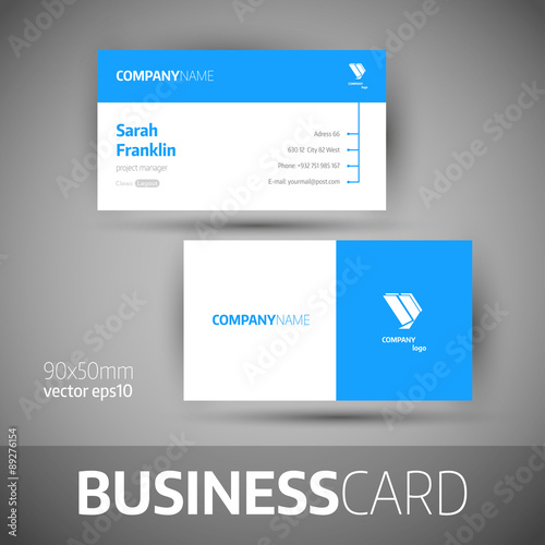 Business card template - vector illustration