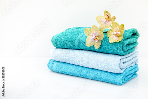 SPA towels in a set with accessories for the bath © piotr_roae