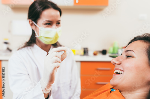 Patient after tooth extraction