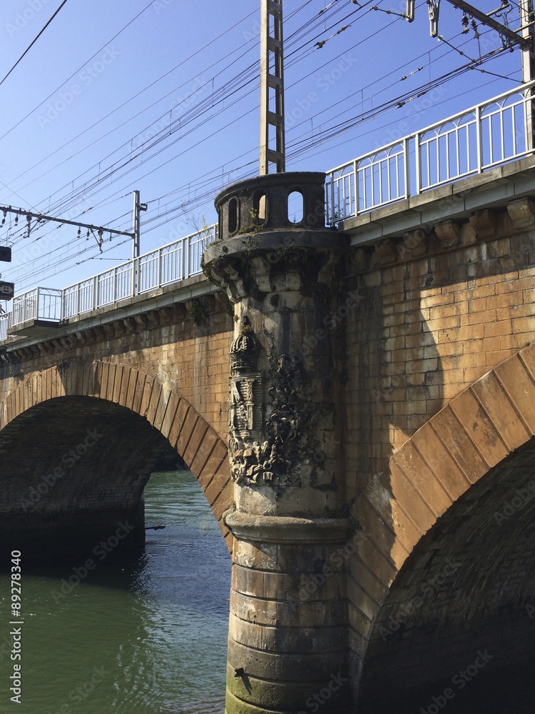 Fototapeta premium Puente Internacional Irún/Hendaya