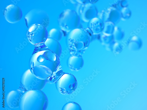 Abstract background with a molecules of water.