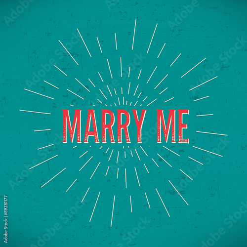 Abstract Creative concept vector design layout with text - marry